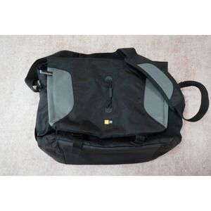 Case Logic Laptop Messenger Bag Black Gray Padded Shoulder Strap 16in